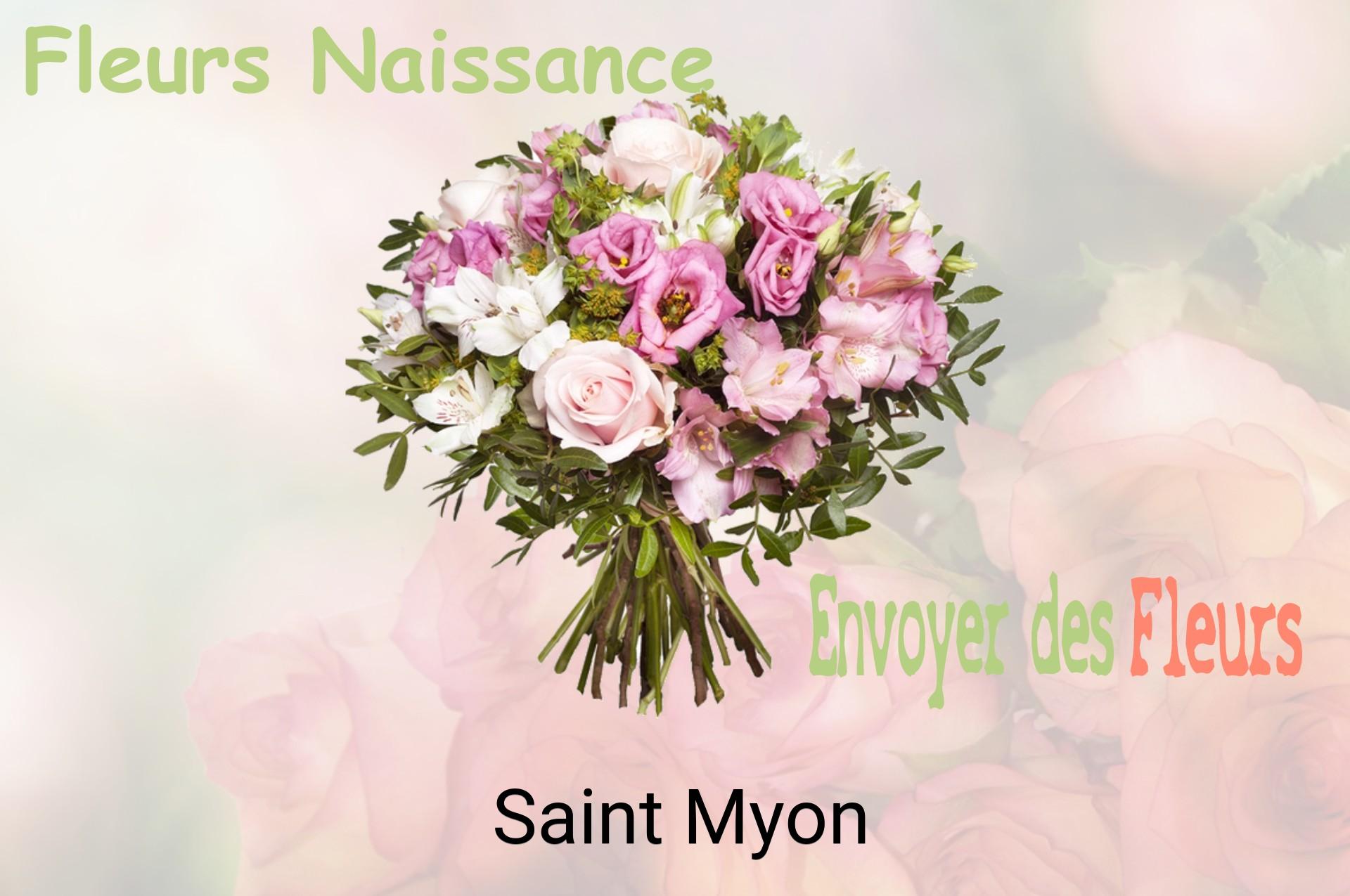 Bouquet de fleurs de naissance livré à Saint-Myon